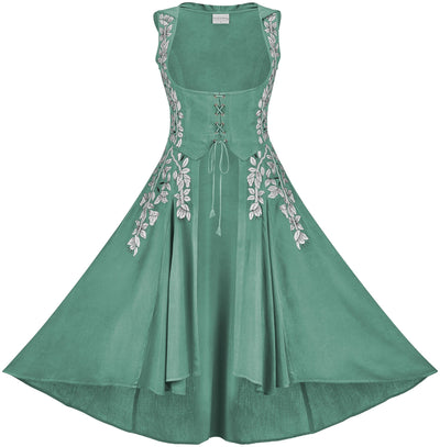 Tauriel Maxi Overdress Limited Edition Cool Sage Silver Embroidery