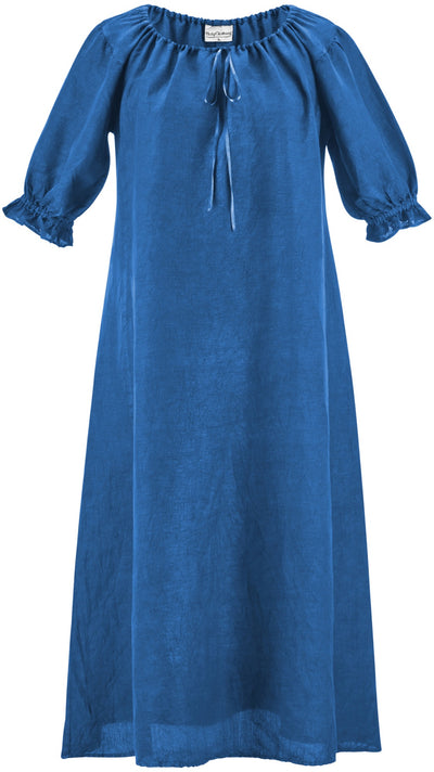 Brigid Maxi Chemise Linen Limited Edition Blues